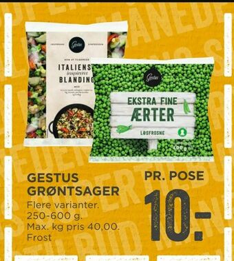 MENY Gestus grøntsager tilbud