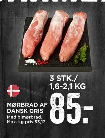 MENY Mørbrad af dansk gris tilbud