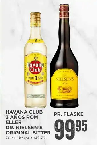 Havana club 3 años rom eller dr. nielsen's original bitter