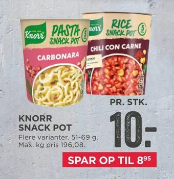 MENY Knorr snack pot tilbud