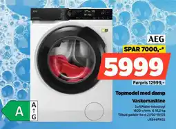 Power Aeg topmodel med damp vaskemaskine tilbud