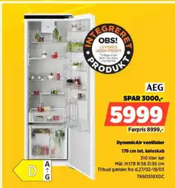 Power Aeg dynamicair ventilator int. køleskab tilbud