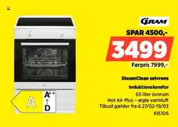 Power Gram steam clean selvrens induktionskomfur tilbud