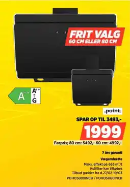 Power Point 7 års garanti Vægemhætte tilbud