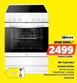 Power Gram 180 °c på 5 min.! keramisk komfur tilbud