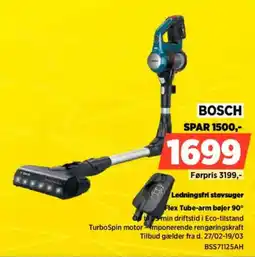 Power Bosch ledningsfri støvsuger flex tube-arm bøjer 90° tilbud