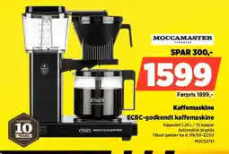 Power Moccamaster kaffemaskine ecbc-godkendt kaffemaskine tilbud
