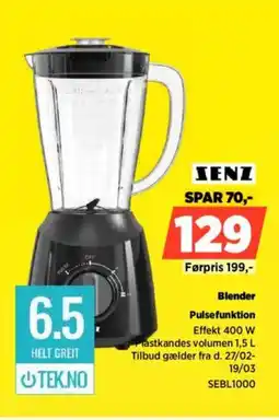 Power ZENZ Blender Pulsefunktion tilbud
