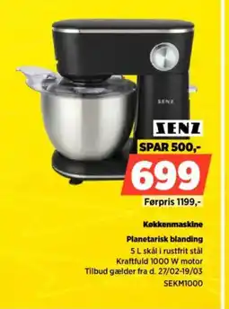 Power SENZ Køkkenmaskine Planetarisk blanding tilbud