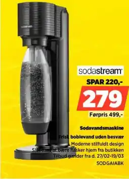 Power Sodastream sodavandsmaskine frisk boblevand uden besvær tilbud