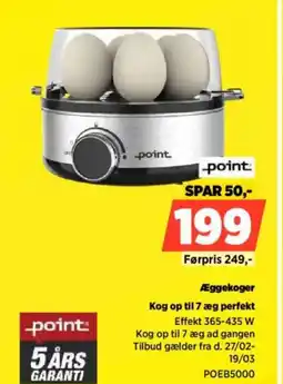 Power Point æggekoger kog op til 7 æg perfekt tilbud