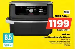 Power Ninja airfryer syv tilberedningsfunktioner tilbud