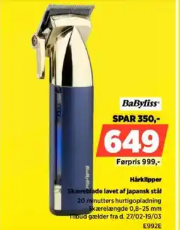 Power BaByliss Hårklipper Skæreblade lavet af japansk stål tilbud