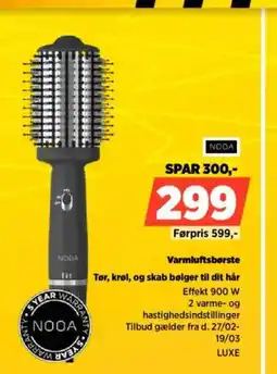 Power Ndoa varmluftsbørste tør, krøl, og skab bølger til dit hår tilbud