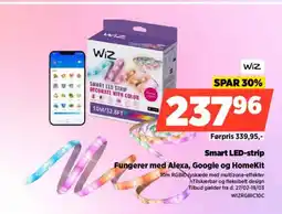 Power Wiz smart led-strip fungerer med alexa, google og homekit tilbud