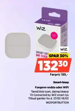Power Wiz smart-knap fungerer endda uden wifi tilbud