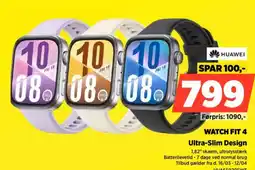 Power Huawei watch fit 4 ultra-slim design tilbud