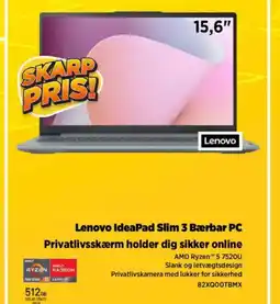 Power Lenovo ideapad slim 3 bærbar pc privatlivsskærm holder dig sikker online tilbud