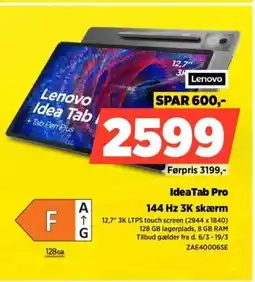 Power Lenovo IdeaTab Pro 144 Hz 3K skærm tilbud