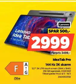 Power Lenovo Idea Tab 144 Hz 3K skærm tilbud