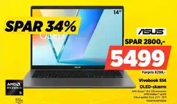 Power ASUS Vivobook S14 OLED-skærm tilbud