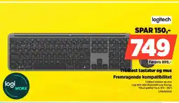 Power Logitech trådløst tastatur og mus fremragende kompatibilitet tilbud