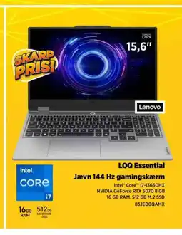 Power Lenovo LOQ Essential Jævn 144 Hz gamingskærm tilbud