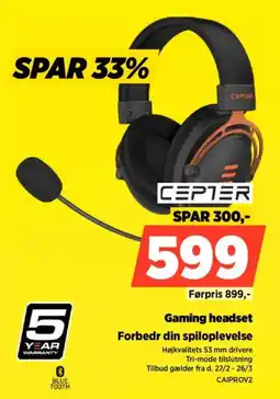 Power Cepter gaming headset forbedr din spiloplevelse tilbud