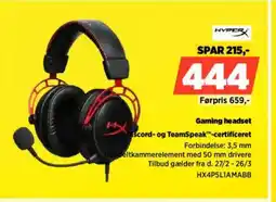 Power HYPER Gaming headset scord-og TeamSpeak-certificeret tilbud