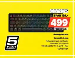 Power Cepter gaming tastatur kompakt design tilbud
