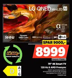Power LG 75" 4K Smart TV 120 Hz & AMD Freesync tilbud