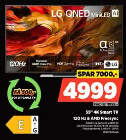 Power LG 55" 4K Smart TV 120 Hz & AMD Freesync tilbud
