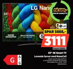 Power LG 55" 4K Smart TV Levende farver med NanoCell tilbud