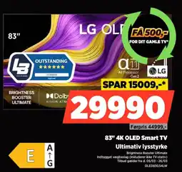 Power 83" 4K OLED Smart TV Ultimativ lysstyrke tilbud