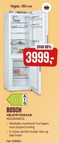 Skousen Bosch kølefryseskab tilbud