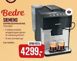 Skousen Siemens espressomaskine TP511R01 tilbud