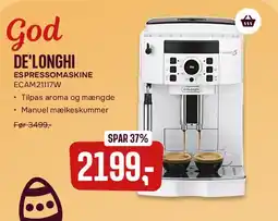 Skousen De'Longhi espressomaskine ECAM21117W tilbud