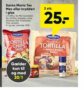 Bilka Santa Maria Tex Mex eller krydderi i glas tilbud
