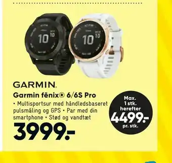 Bilka Garmin fēnix® 6/6S Pro tilbud