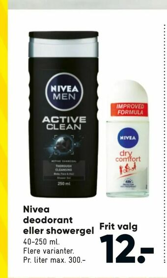 Bilka Nivea deodorant eller showergel tilbud