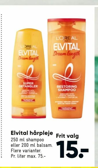 Bilka Elvital hårpleje tilbud