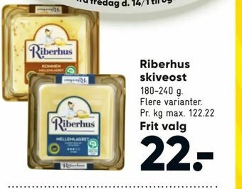 Bilka Riberhus skiveost tilbud