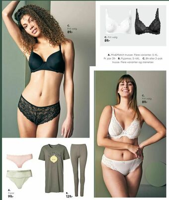 Bilka Bh eller 2-pak trusse tilbud