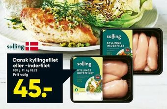 Bilka Dansk kyllingefilet eller -inderfilet tilbud