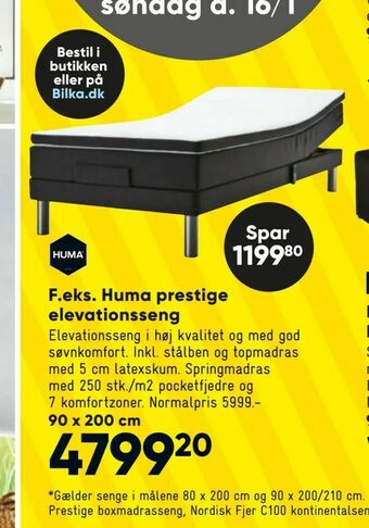 Bilka Huma prestige elevationsseng tilbud