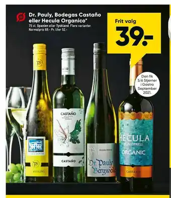 Bilka Dr. Pauly, Bodegas Castaño eller Hecula Organico tilbud