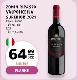Scandinavian Park Zonin Ripasso Valpolicella superior 2021 tilbud