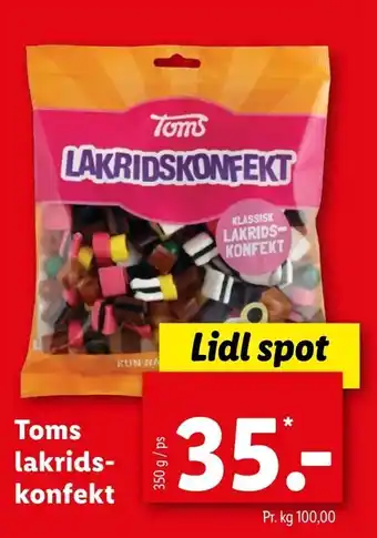 Let-Køb Toms lakridskonfekt tilbud