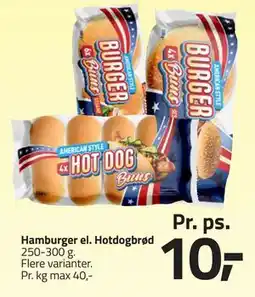 Fleggaard Hamburger el. Hotdogbrød tilbud