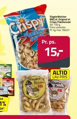 Fleggaard SlagterBolcher BBQ el. Original el. Crispy Flæskesvær tilbud